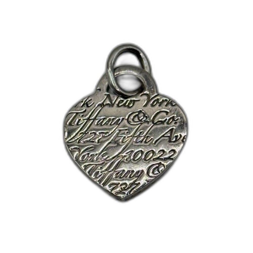 Tiffany & Co. New York 925 Sterling Silver Heart Charm Pendant Authentic